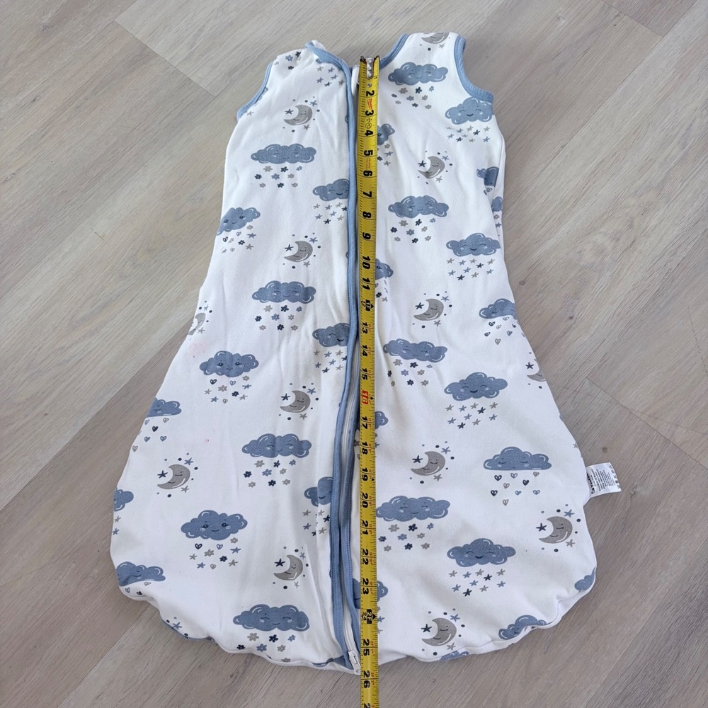 Yoefoss Baby Sleep Sack 6-12 Months Blue Cloud Moon Minky Lined SS-M-006-M - Picture 5 of 11
